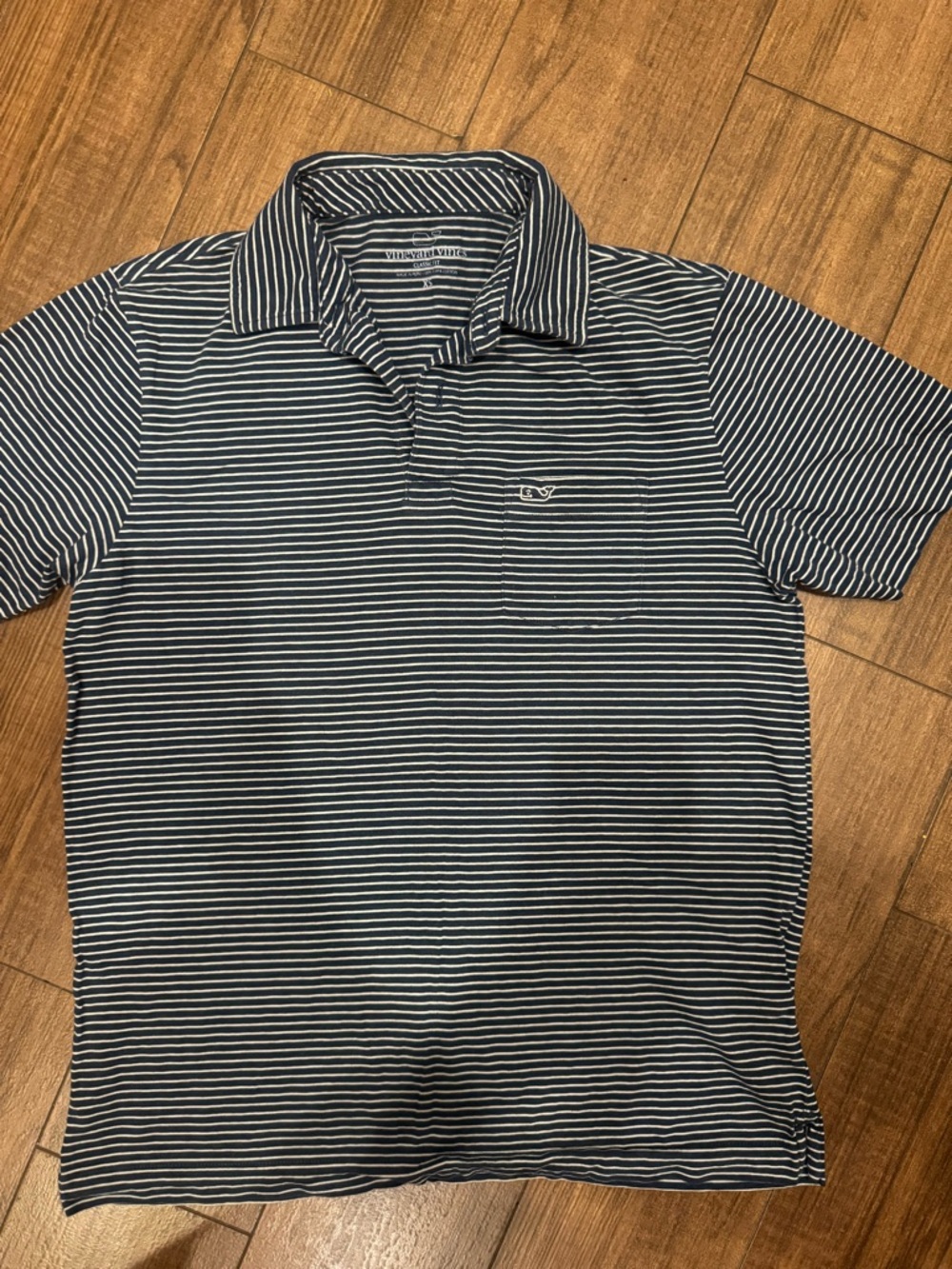 Vineyard Vines Men’s Navy & White Striped Polo Shirt size XS